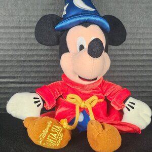 Mickey Mouse Bean Bag Plush Fantasia 2000 Sorcerer Apprentice Wizard Mickey